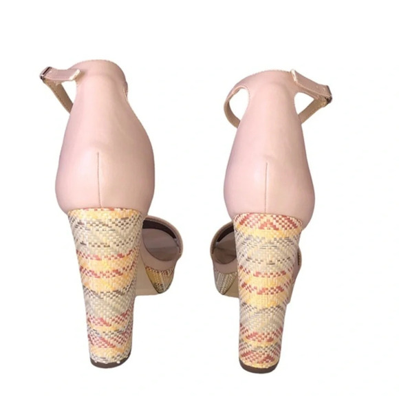 Madden Girl Suzy Open Toe Platform Dress Heeled Sandal Natural Raffia Size 9 NWT - Picture 3 of 11